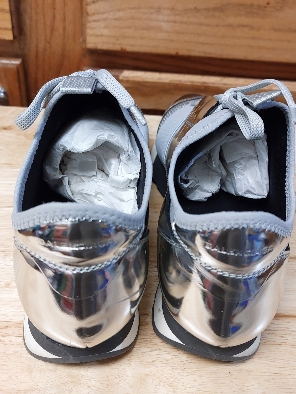 Balenciaga Race Runners Argent Size 38 - Picture 4 of 7